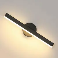 Riserva - Wandlamp - Rechthoekig Modern - 3000K Warm Wit LED - 12W IJzer en Acryl Draaibaar Zwart