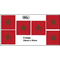 Wefiesta 60x Servetten Marokko 33cm x 33cm - 3 laags - Servet diner eten knoeien restaurant BBQ thema feest verjaardag feest