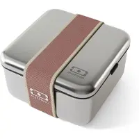 Monbento Sense L Bentobox - Lunchbox - 1 L - RVS - Roze