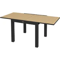 Outsunny tuintafel, eettafel voor 6 personen, uitschuifbare terras tafel, geel