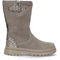 Shoesme suède laarzen met profielzool en glitters - taupe Bruin - maat 30