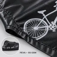 Benza - Beschermhoes voor Fiets en Scooter – 210 x 80 x 110 cm – PEVA – Zwart met Grijze Print