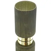 Kaemingk Waxinelichthouder Glas Groen Ø 10 cm Hoogte 18,5 cm