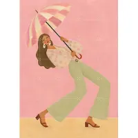 IXXI Rain Or Shine, Atelier Pommeline - 100 x 140 cm - Gratis ophangtool - Grote wanddecoratie en posters - Speels, Illustraties, Kleurrijk, Modern