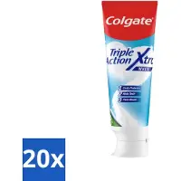Colgate 20 x Tandpasta Triple Action Xtra White 75 ml - Tandpasta - Gaatjes - Wittere Tanden - Frisse Adem - Mondverzorging
