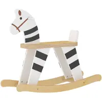 AIYAPLAY Schommelpaard, schommeldier voor kinderen met handgrepen en rugleuning