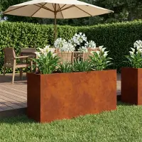 vidaXL Plantenbak Roestkleurig 100 x 30 x 40 cm weervast staal