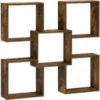 vidaXL Wandplank Gerookt eiken 99,5 x 17 x 91 cm Bewerkt hout