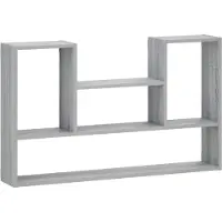 vidaXL Wandplank Grijs Sonoma 100 x 17 x 60 cm Bewerkt hout