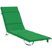 vidaXL Ligstoel Kussen GEMERT 100% Polyester Groen 200 x 50 x 3 cm