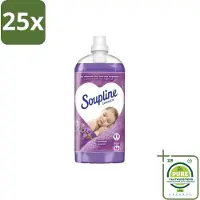 Soupline 25 x - Wasverzachter - Lavendel - 56 Wasbeurten - 1.3L - Grootverpakking - Wasverzachter - Lavendelgeur - Wasgoed Verzachten - Wasverzachter Lavendel - Wasverzachter 56 Wasbeurten