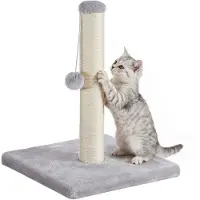 Feandrea Krabpaal van natuurlijk sisal, 44 cm hoge, stabiele krabpaal met plateau