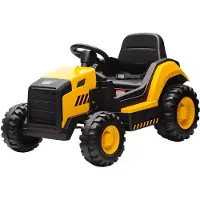 AIYAPLAY Electric Ride-on Construction Car-Kunststof, Staal-100L x 63B x 56H cm-Geel