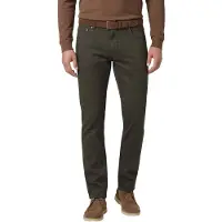 Gardeur Pantalon Bill 5-p groen katoen normale fit