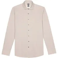 Profuomo casual overhemd knitted shirt beige