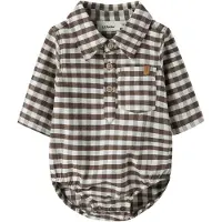Lil´ Atelier Rompertje/body bruin / wit