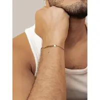 Hey Happiness Armband 'Bar Cable' goud