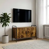 vidaXL Tv-meubel 79,5 x 33 x 50 cm Gerookt eiken Bewerkt hout