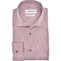 Ledub Overhemden Modern Fit rood normale fit