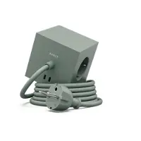 Avolt Square 1 stopcontact met USB-C 30W 3 m Oak Green