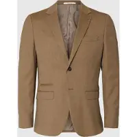 Selected Geweven Wolmix Blazer Heren Bruin 54