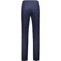 Gardeur Modern Fit Broek met platte voorkant marine, Micro-patroon