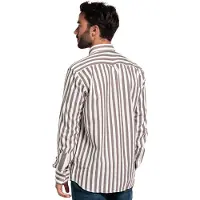 Giordano casual overhemd bruin