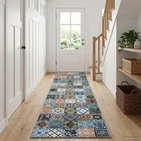 vidaXL Tapijt Runner ORIZ 1150 gsm Blauw