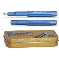 Kaweco AL Sport Stone Washed Vulpen Kleur: Blauw, Type/uitvoering: Vulpen