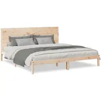 vidaXL Bedframe extra lang zonder matras massief hout 200x210 cm