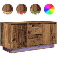vidaXL Tv-meubel met LED-verlichting 100x41x50 cm oud houtkleurig