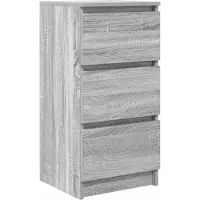 vidaXL Dressoir 37,5x35x76 cm bewerkt hout grijs sonoma eikenkleurig