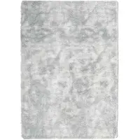 vidaXL Hoogpolig vloerkleed NAVARRA 240x340 cm polyester zilvergrijs