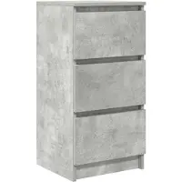 vidaXL Dressoir 37,5x35x76 cm bewerkt hout betongrijs