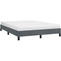 vidaXL Bedframe zonder matras donkergrijs 137x190 cm volledig fluweel