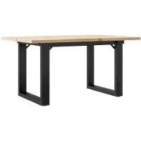 vidaXL Salontafel O-frame 80x50x40 cm massief grenenhout en staal