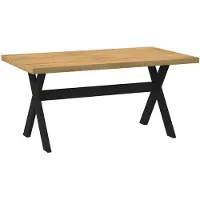 vidaXL Eettafel NOAIN, X-poten, 160x90x75 cm, massief grenenhout