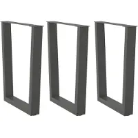 vidaXL Eettafelpoten 3 st V-vormig 70x(72-73,3) cm staal antraciet