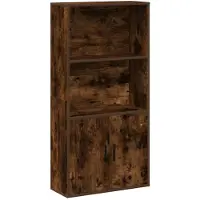 vidaXL Boekenkast 60x24x120 cm bewerkt hout gerookt eikenkleurig