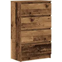 vidaXL Dressoir, uitstraling oud hout, 60x35x98,5 cm, houtvezel