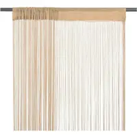 vidaXL Draadgordijnen 100x250 cm beige 2 st