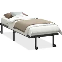 vidaXL Bedframe zonder matras opvouwbaar 80x200 cm staal zwart