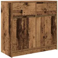 vidaXL Dressoir met lade, antieke look, 80x34x76 cm, houtvezel