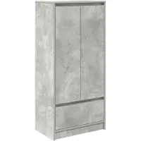 vidaXL Kast met lade, betonkleur, 55,5 x 34 x 119,5 cm, houtvezelplaat