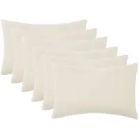 vidaXL Kussensloop 6 st HEERLEN Crèmekleurig 50 x 80 cm Bouclé