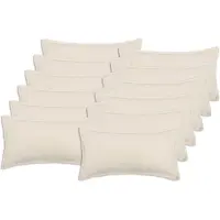 vidaXL Kussensloop 12 st HOUTEN Crèmekleurig 40 x 80 cm Bouclé