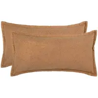 vidaXL Kussensloop 2 st HOUTEN Beige 40 x 80 cm Bouclé