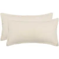 vidaXL Kussensloop 2 st HOUTEN Crèmekleurig 40 x 80 cm Bouclé