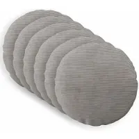 vidaXL Kussensloop 6 st HEERLEN Lichtgrijs Diam. 30 cm corduroy
