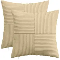 vidaXL Kussensloop 2 st ALMELO Grijs Groen 45 x 45 cm corduroy